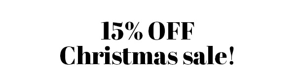 15% OFF Christmas sale!
